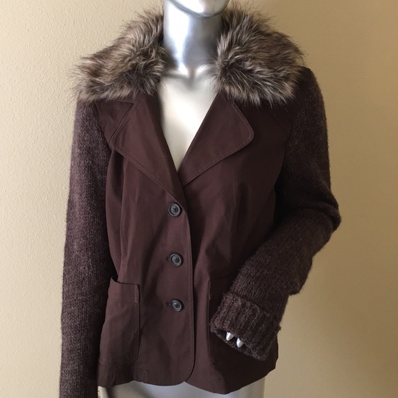 Sundance Jackets & Blazers - SUNDANCE | sweater jacket with faux fur coll…